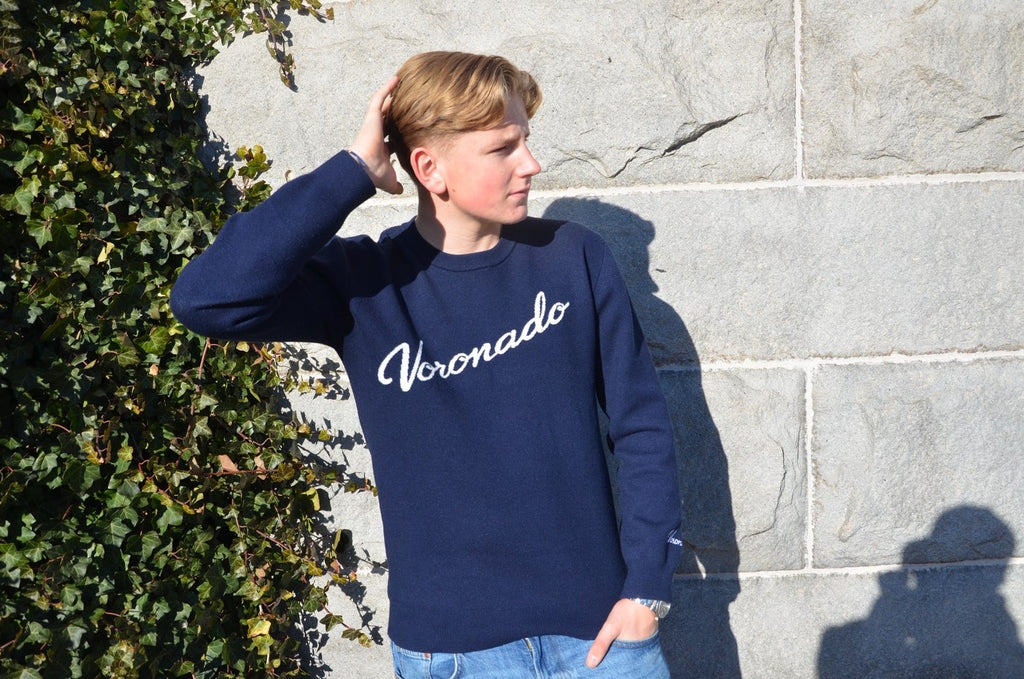 Marinblå Jacquardtröja