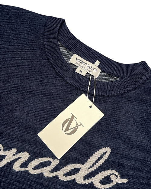 Marinblå Jacquardtröja