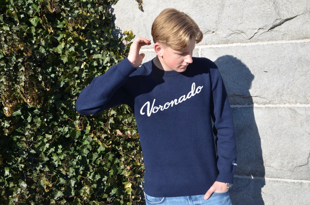 Marinblå Jacquardtröja